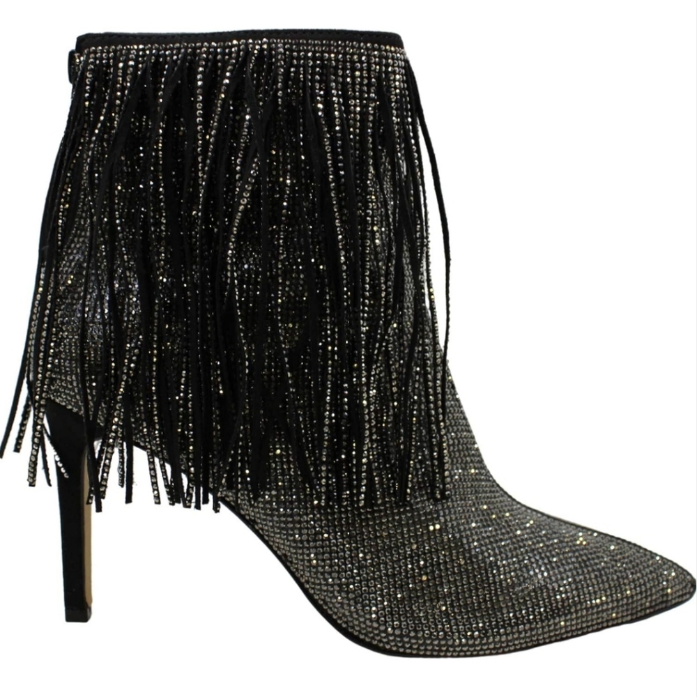 NWOB I.N.C. International Concepts Sahoj Western‎ Fringe Booties Size 5.5